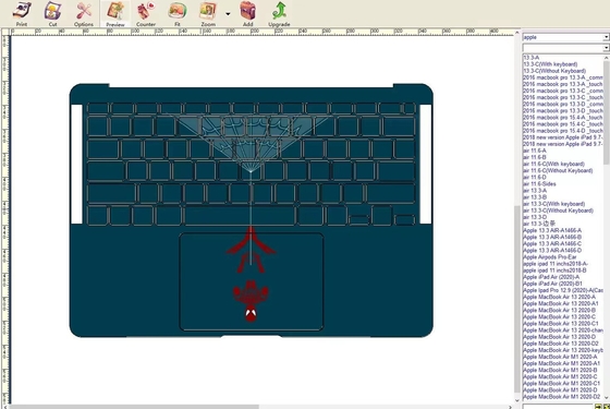 Macbook Bìa Gỗ Vinyl Máy Cắt Decal Máy Tính Để Bàn